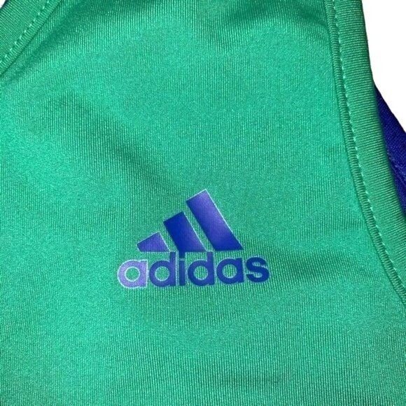 Adidas Reversible Workout Tank Climalite Green Blue Size Small - Picture 4 of 9